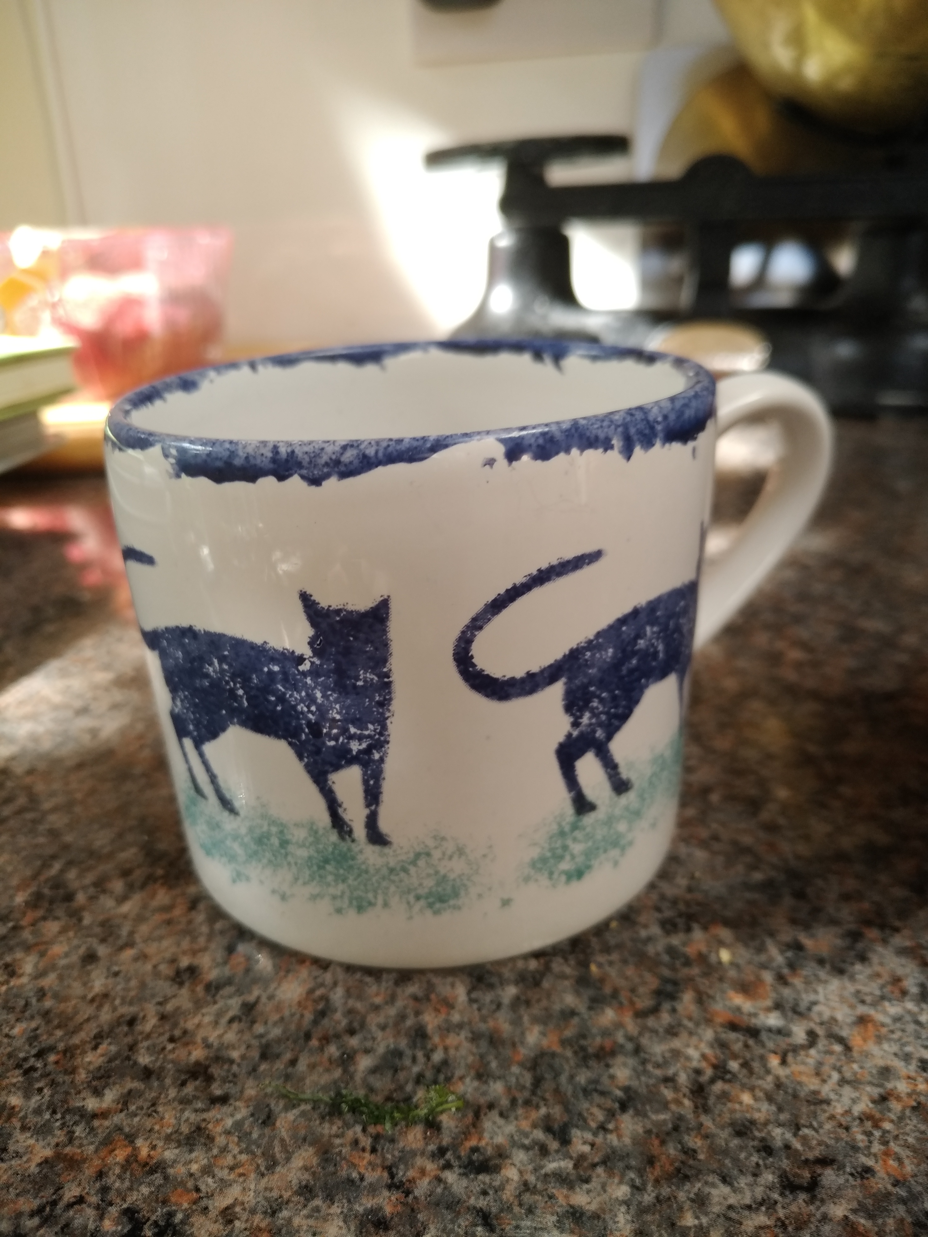 Mug with blue cats